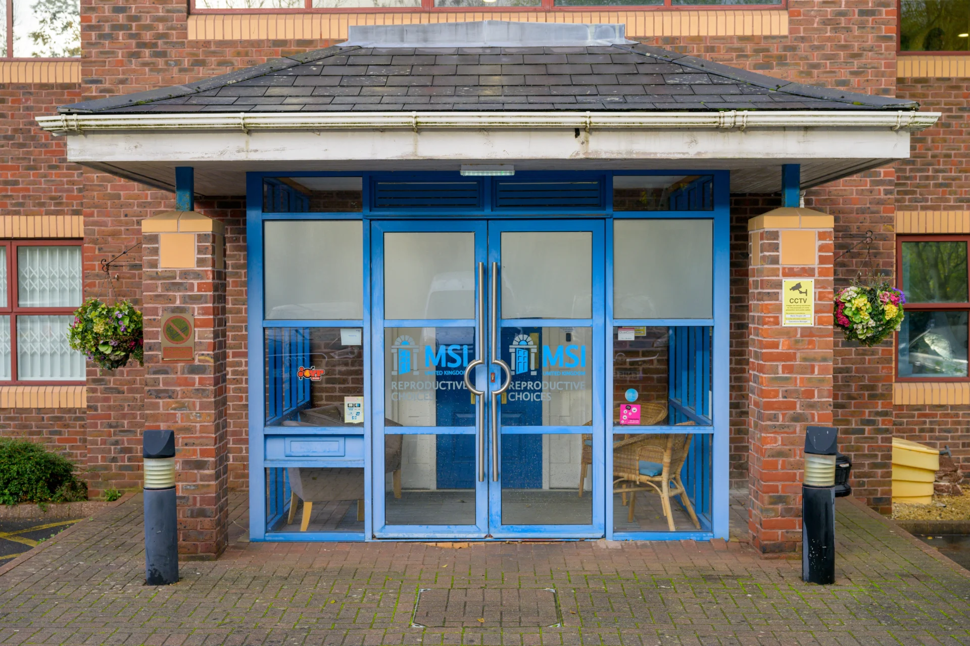 The outside entrance to an MSI clinic.