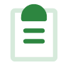 Green clipboard icon.