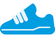 Blue trainer icon.