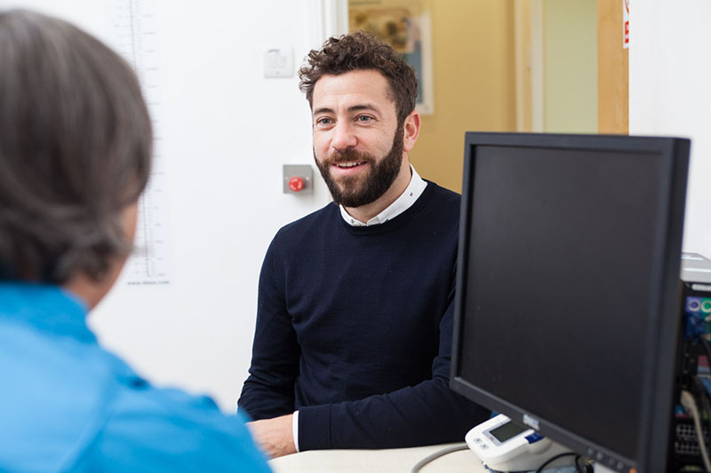 Vasectomy client smiling