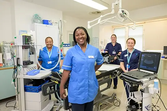 MSI UK nurses in clinic theatre.